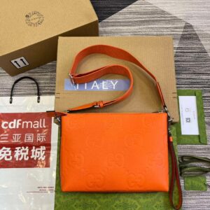 Replica Gucci 696009 Jumbo GG Medium Messenger Bag Orange