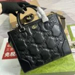 Replica Gucci 728236 GG Matelassé Tote Black