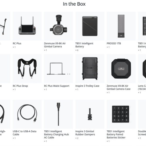 DJI Inspire 3套餐英文介绍 DJI Inspire 3套餐英文介绍